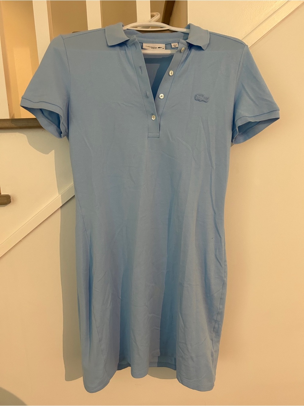 Lacoste Pale Blue Slim Fit Polo Dress